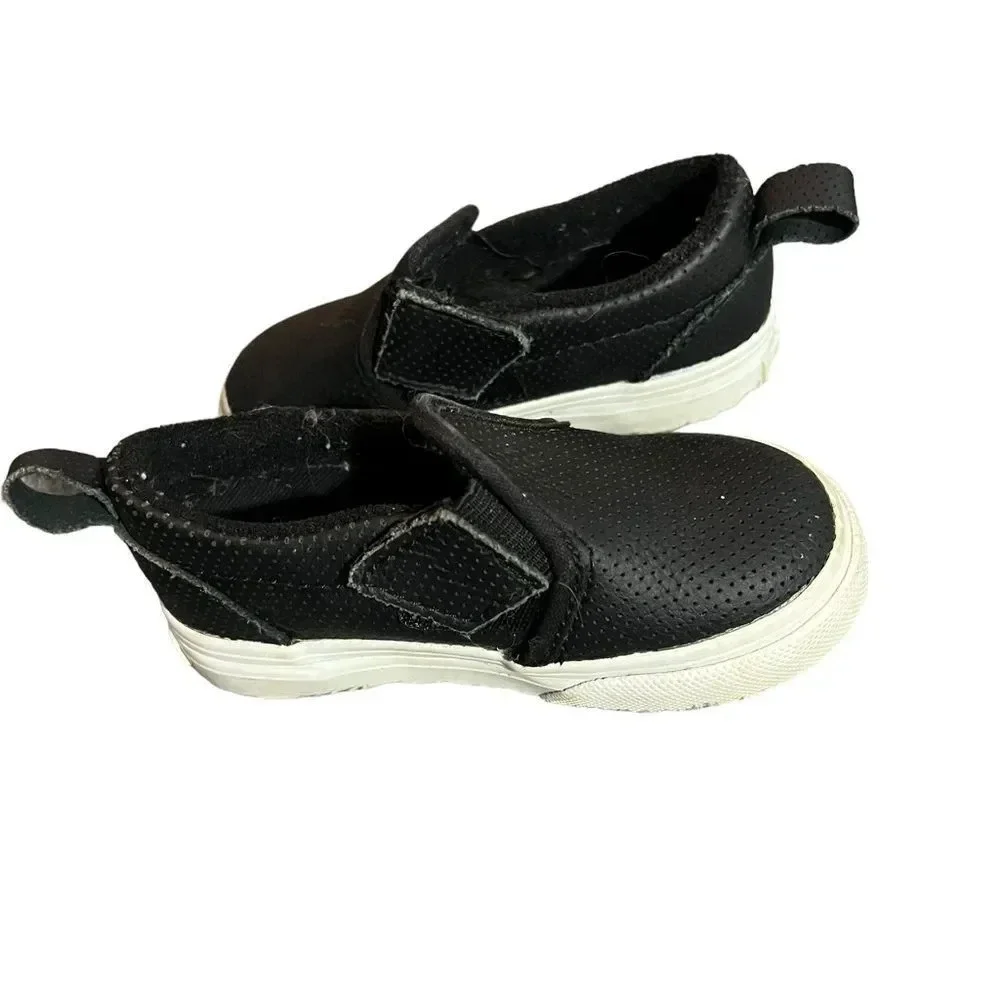 Kids Black‎ Vans Slip On Sneakers Size 6